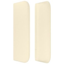 Tête de lit avec oreilles Crème 83x16x78/88 cm Similicuir 