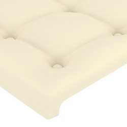 Tête de lit avec oreilles Crème 83x16x78/88 cm Similicuir 