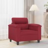 Fauteuil Rouge bordeaux 60 cm Similicuir 