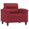 Fauteuil Rouge bordeaux 60 cm Similicuir 