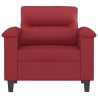 Fauteuil Rouge bordeaux 60 cm Similicuir 