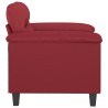 Fauteuil Rouge bordeaux 60 cm Similicuir 