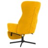 Chaise de relaxation avec repose-pied Jaune moutarde Velours 