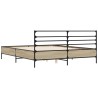 Cadre de lit sans matelas chêne sonoma 160x200 cm 