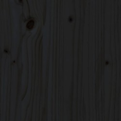 Cadre de lit sans matelas noir bois massif 100x200 cm 
