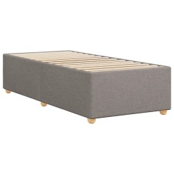 Cadre de lit sans matelas taupe 100x200 cm tissu 