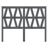Tête de lit Gris 156x4x100 cm Bois massif de pin 