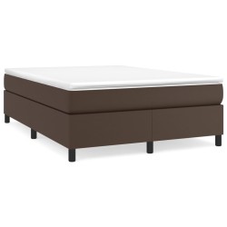 Cadre de lit sans matelas marron 140x190 cm similicuir 
