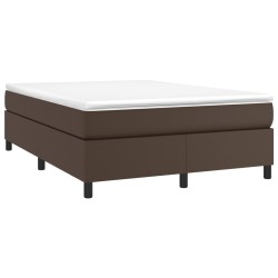 Cadre de lit sans matelas marron 140x190 cm similicuir 