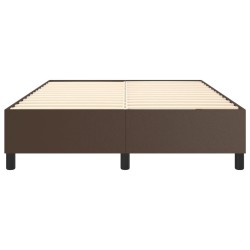 Cadre de lit sans matelas marron 140x190 cm similicuir 