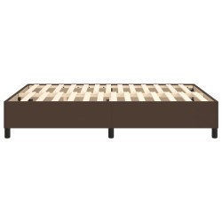 Cadre de lit sans matelas marron 140x190 cm similicuir 