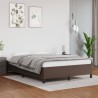 Cadre de lit sans matelas marron 140x190 cm similicuir 
