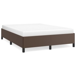 Cadre de lit sans matelas marron 140x190 cm similicuir 