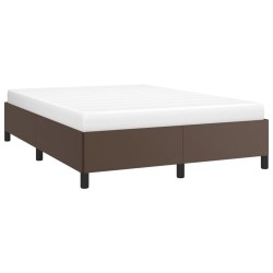 Cadre de lit sans matelas marron 140x190 cm similicuir 