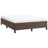 Cadre de lit sans matelas marron 140x190 cm similicuir 