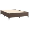Cadre de lit sans matelas marron 140x190 cm similicuir 