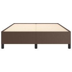Cadre de lit sans matelas marron 140x190 cm similicuir 
