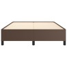 Cadre de lit sans matelas marron 140x190 cm similicuir 