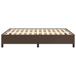 Cadre de lit sans matelas marron 140x190 cm similicuir 