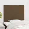 Têtes de lit 2 pcs Marron Foncé 80x5x78/88 cm Tissu 