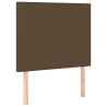 Têtes de lit 2 pcs Marron Foncé 80x5x78/88 cm Tissu 