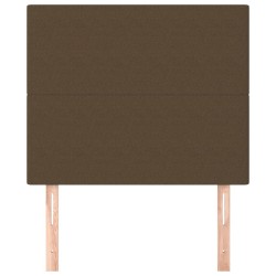 Têtes de lit 2 pcs Marron Foncé 80x5x78/88 cm Tissu 