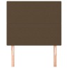 Têtes de lit 2 pcs Marron Foncé 80x5x78/88 cm Tissu 