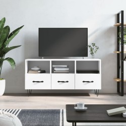 Meuble TV blanc 102x36x50 cm bois d'ingénierie 