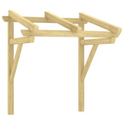 Auvent de porte 100x100x80 cm Bois de pin massif imprégné 