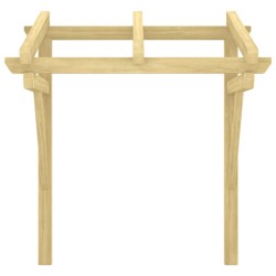 Auvent de porte 100x100x80 cm Bois de pin massif imprégné 