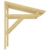 Auvent de porte 100x100x80 cm Bois de pin massif imprégné 