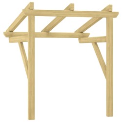 Auvent de porte 100x100x80 cm Bois de pin massif imprégné 
