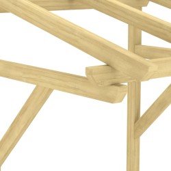 Auvent de porte 100x100x80 cm Bois de pin massif imprégné 