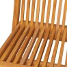 Chaises de jardin lot de 2 avec coussins à carreaux rouge Teck 