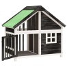 Chenil gris 96x60,5x87 cm bois de pin solide 