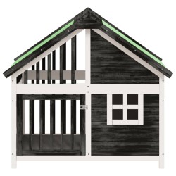 Chenil gris 96x60,5x87 cm bois de pin solide 