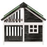 Chenil gris 96x60,5x87 cm bois de pin solide 