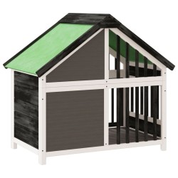 Chenil gris 96x60,5x87 cm bois de pin solide 