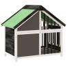 Chenil gris 96x60,5x87 cm bois de pin solide 