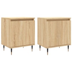 Tables de chevet 2pcs chêne sonoma 40x30x50cm bois d'ingénierie 