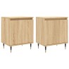 Tables de chevet 2pcs chêne sonoma 40x30x50cm bois d'ingénierie 