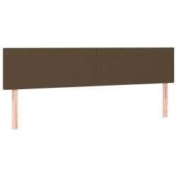 Têtes de lit 2 pcs Marron Foncé 80x5x78/88 cm Tissu 
