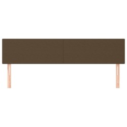 Têtes de lit 2 pcs Marron Foncé 80x5x78/88 cm Tissu 