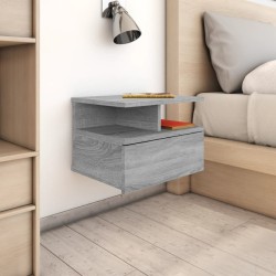 Tables de chevet flottantes 2 pcs Sonoma gris 40x31x27 cm 