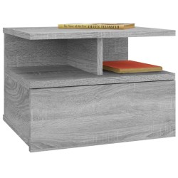 Tables de chevet flottantes 2 pcs Sonoma gris 40x31x27 cm 
