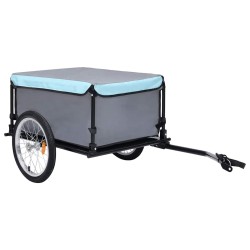 Remorque de vélo noir et bleu 65 kg 