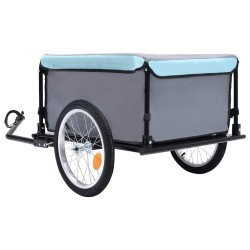 Remorque de vélo noir et bleu 65 kg 