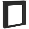Cadre de cheminée noir 100x20x100 cm bois d'ingénierie 