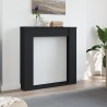 Cadre de cheminée noir 100x20x100 cm bois d'ingénierie 