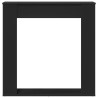 Cadre de cheminée noir 100x20x100 cm bois d'ingénierie 